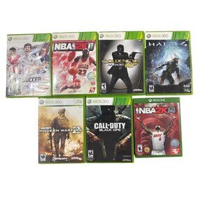 Set of 6 XBOX 360 Games & 1 XBOXONE Game With Cases & Inserts